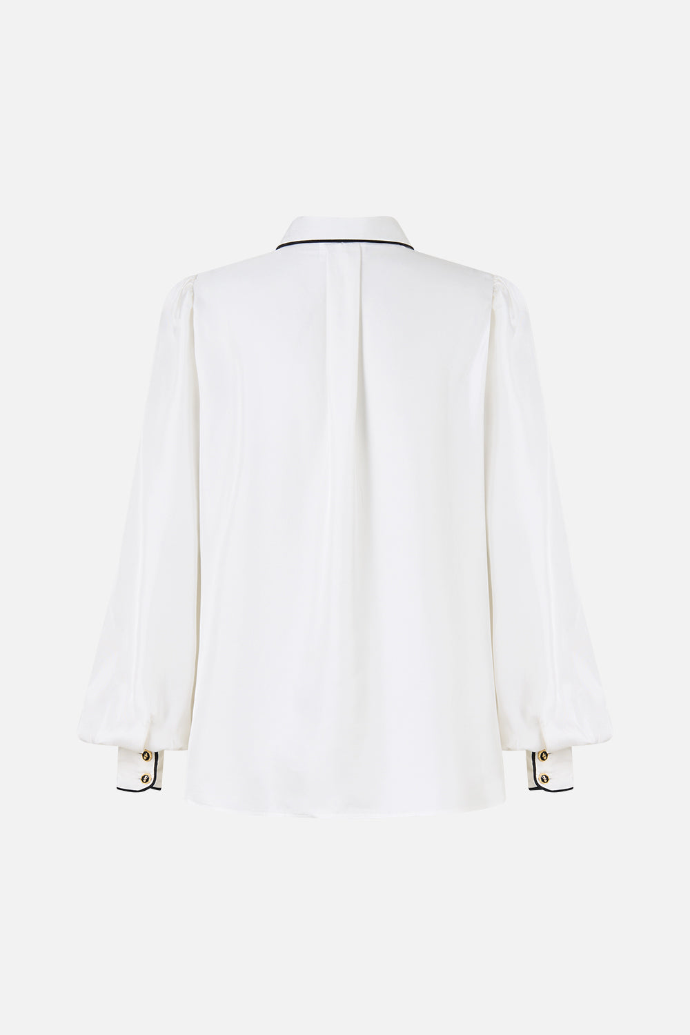 The CAMILLA COLLARED SHIRT WITH PINTUCKS LEOPARD LIBERTINE