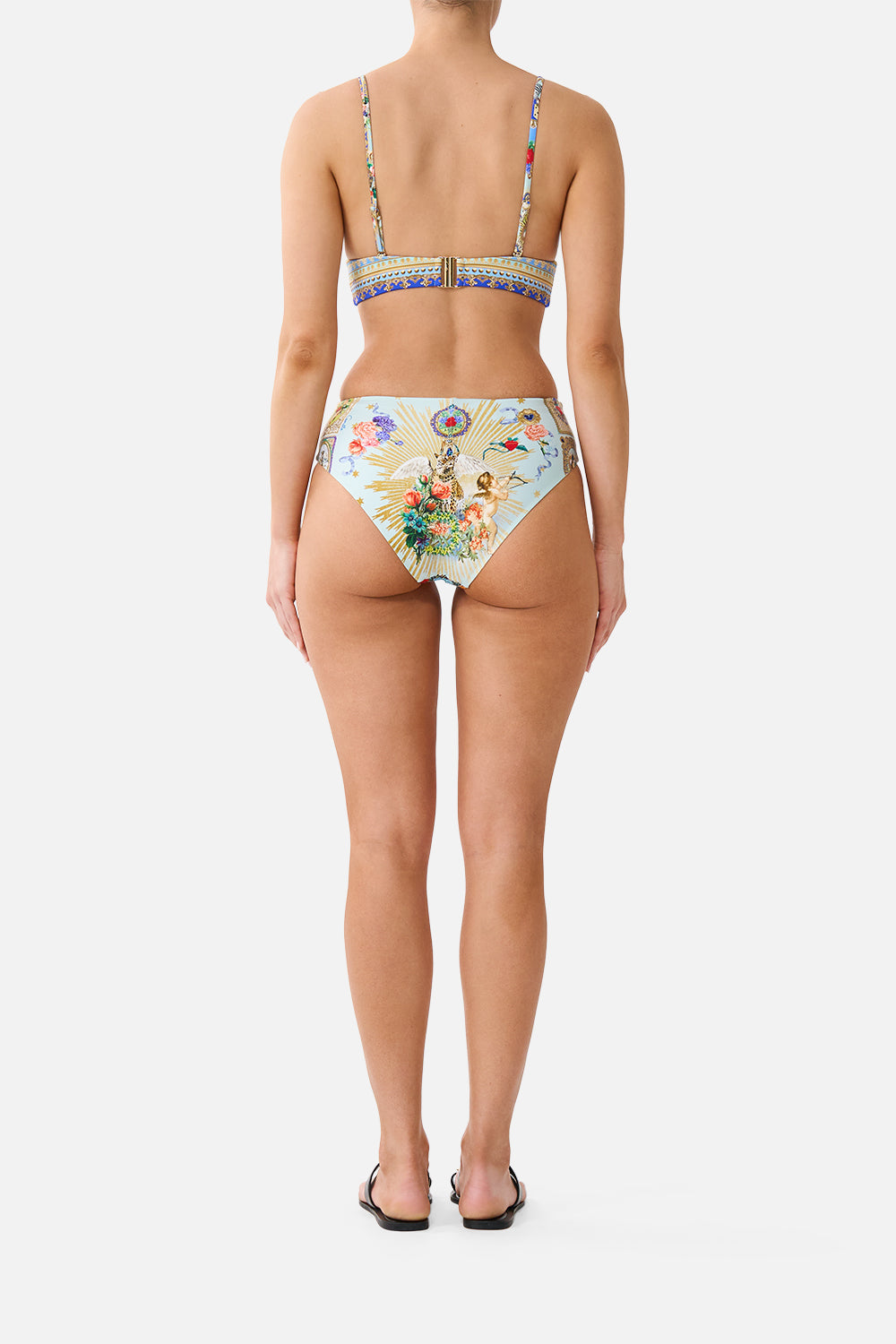 The CAMILLA HIGH TRI BIKINI TOP WITH RING FRONT VERSES IN VINTAGE