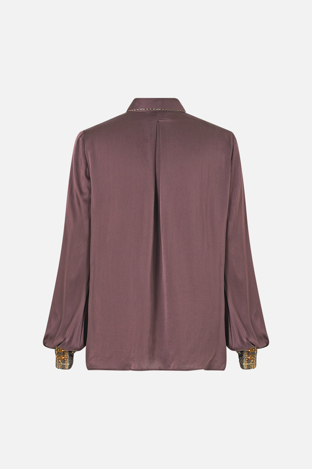 The CAMILLA Collared Shirt with Frill Neck Detail Animals in the Palace in our Animals in the Palace print.