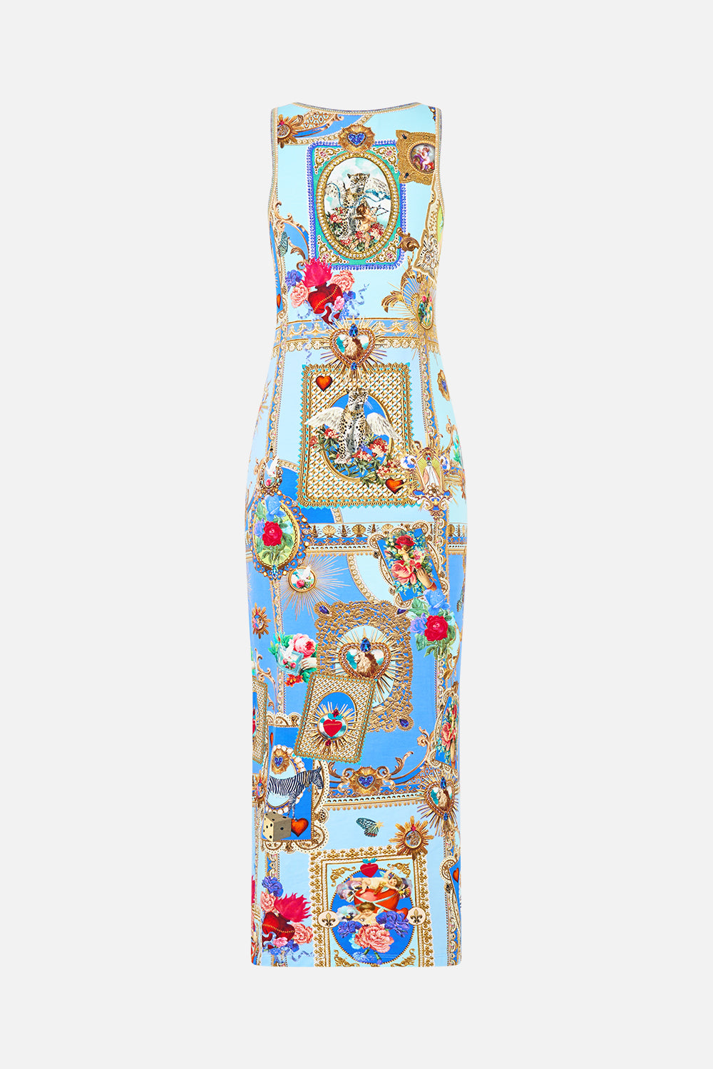 The CAMILLA JERSEY SCOOP NECK TANK DRESS VERSES IN VINTAGE