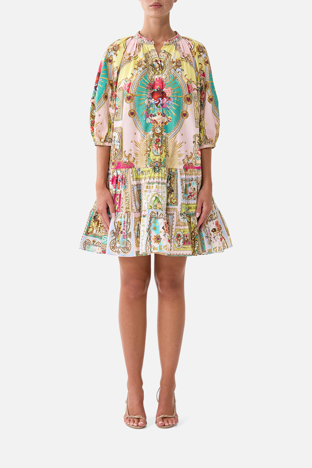 The CAMILLA PUFF SLEEVE SHIRT DRESS PAINTED PRAYERSPAINTED PRAYERS