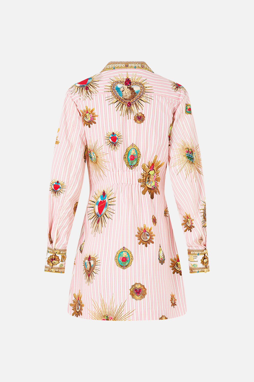 The CAMILLA SHIRT DRESS WITH A LINE SKIRT PAINTED PRAYERS