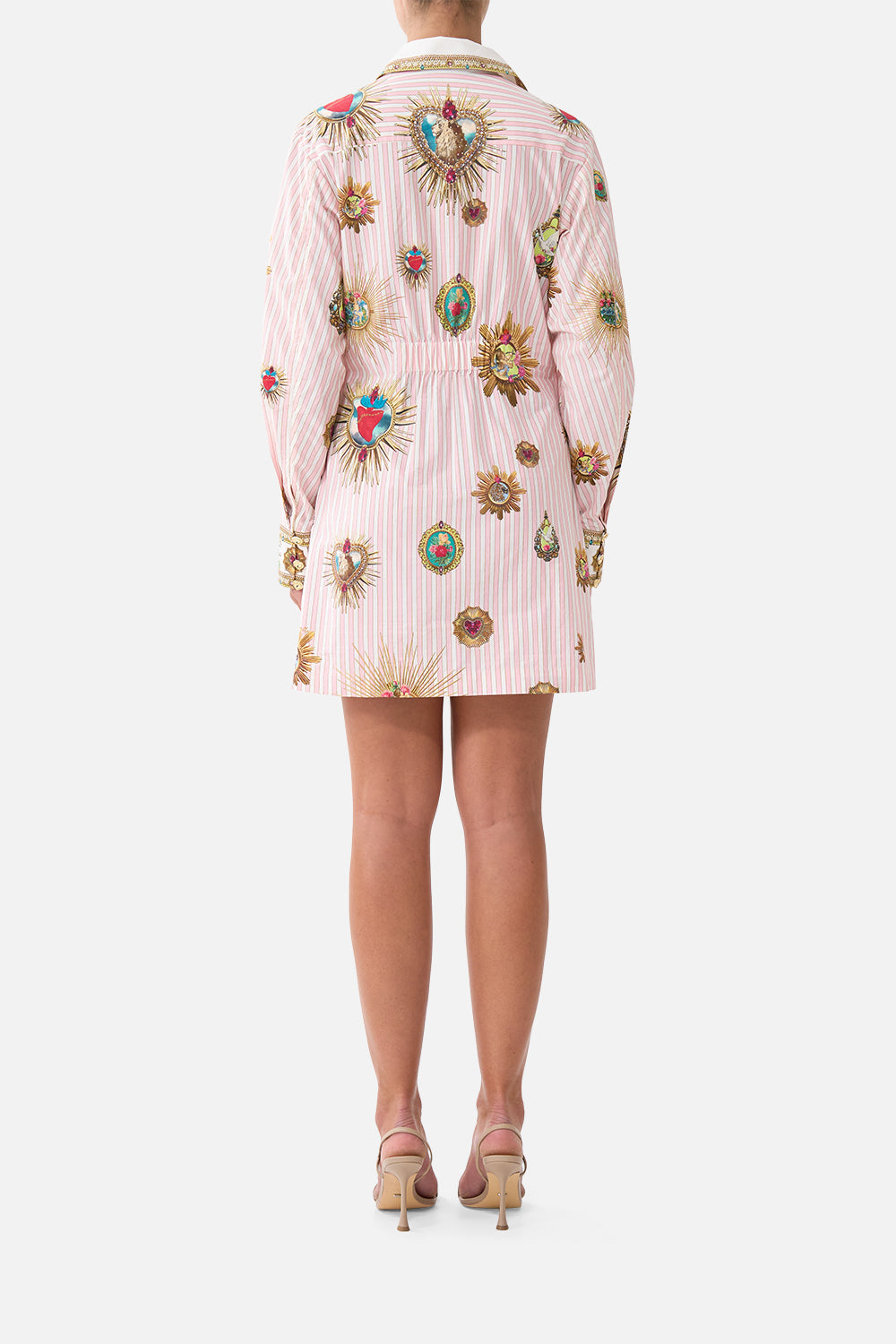 The CAMILLA SHIRT DRESS WITH A LINE SKIRT PAINTED PRAYERS