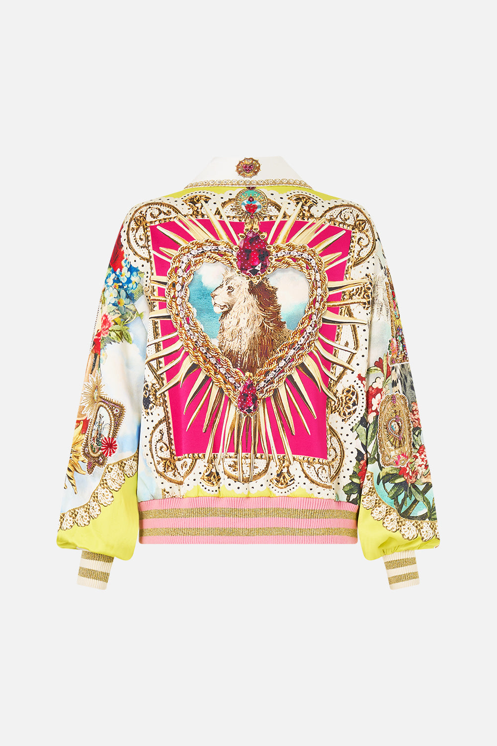 The CAMILLA BOMBER JACKET WITH POCKET DETAILS PAINTED PRAYERS