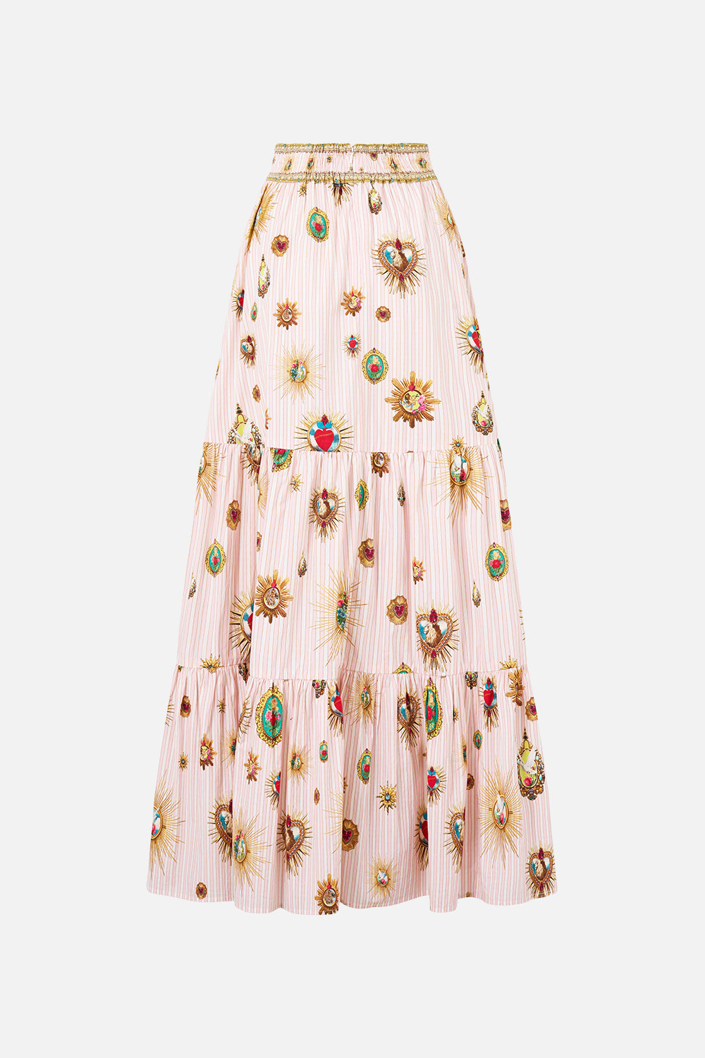 The CAMILLA HIGH WAISTED TIERED SKIRT PAINTED PRAYERS