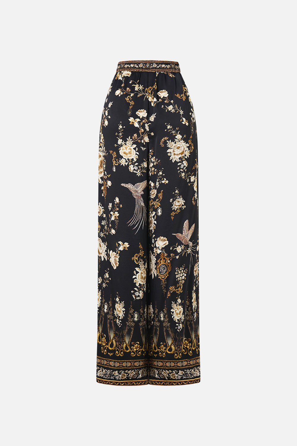 The CAMILLA JERSEY FLARED PANT FIESTA, SIESTA, REPEAT in our  print.