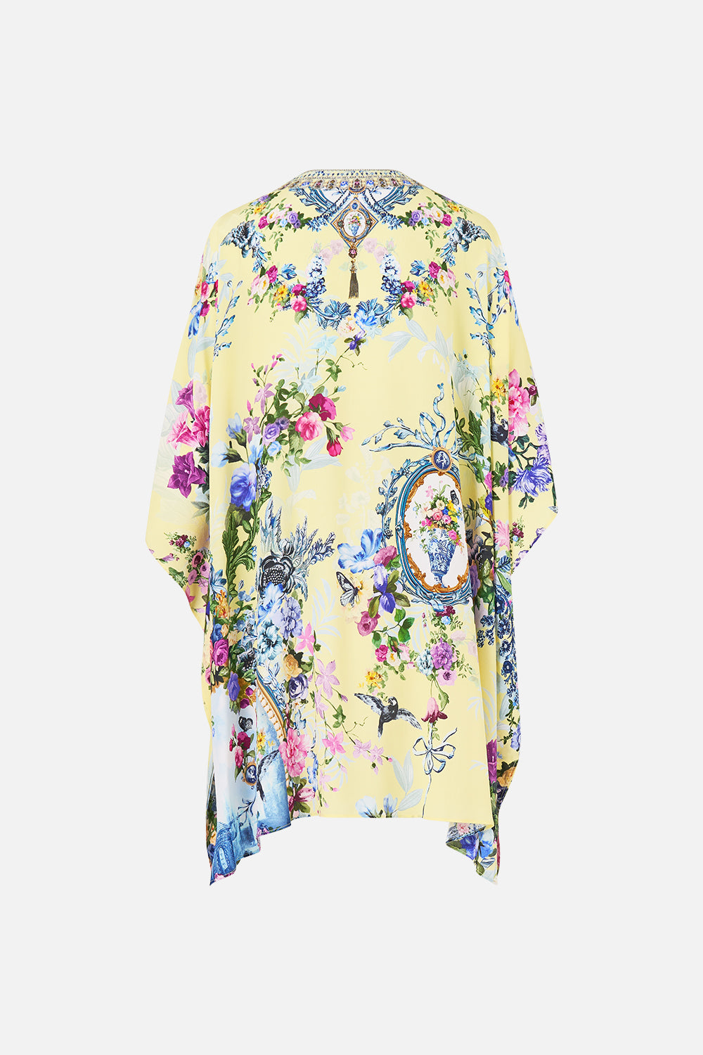 The CAMILLA Short Lace Up Kaftan Chinoiserie Child in our Chinoiserie Child print.