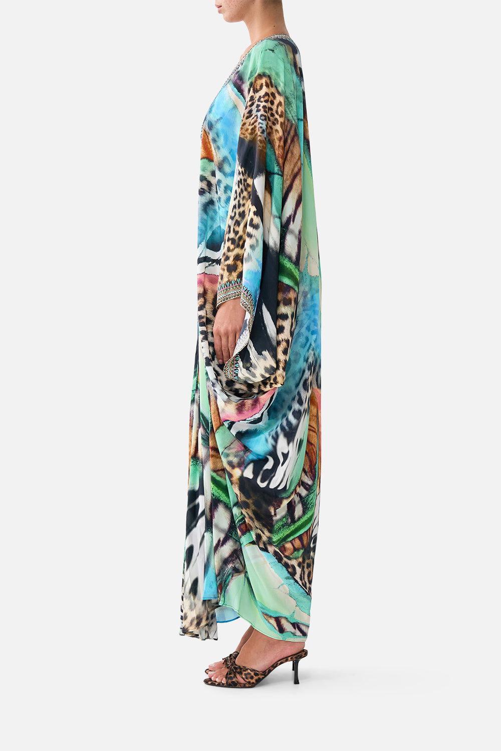T SHAPE LONG KAFTAN BUTTERFLY BOHEMIA