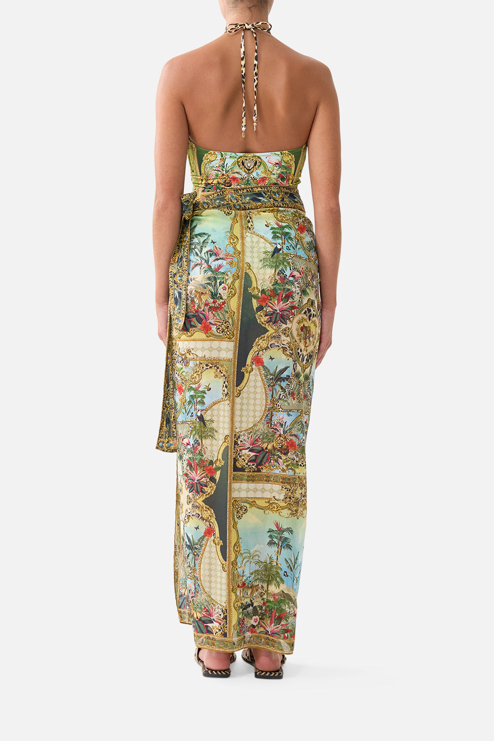 The CAMILLA Wrap Sarong Wanderlust Empire in our Wanderlust Empire print.