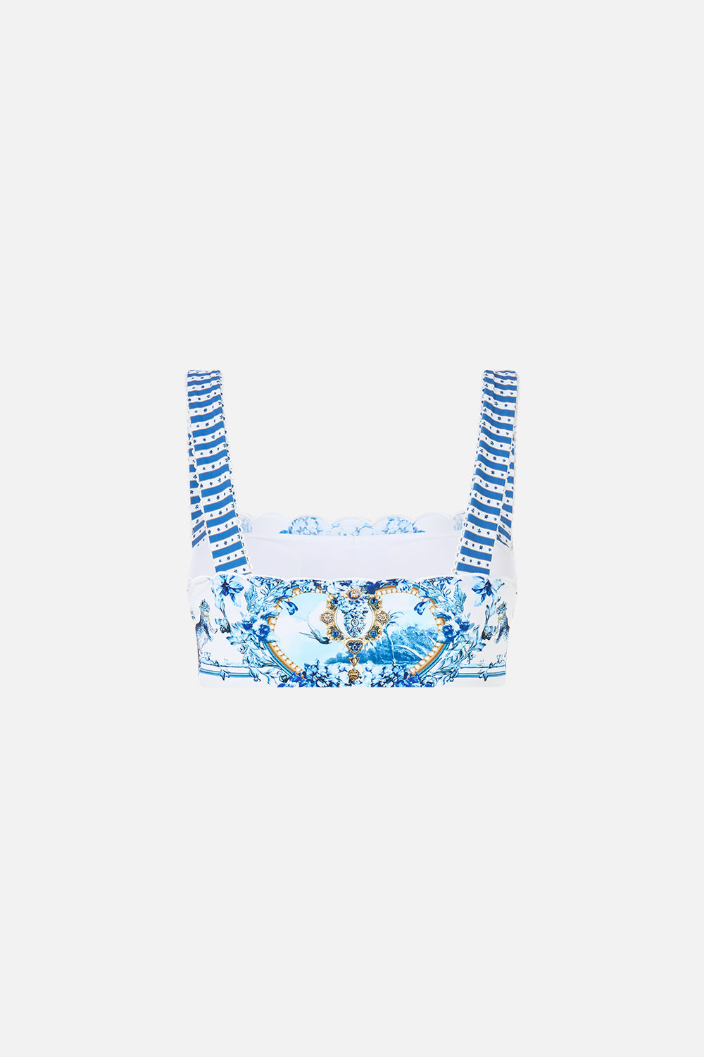 SQUARE NECK WIDE STRAP BIKINI TOP THE PORCELAIN PARLOUR