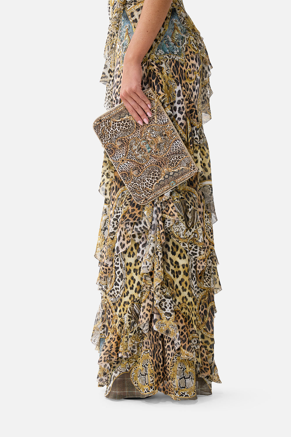 The CAMILLA SMALL CANVAS CLUTCH LEOPARD LIBERTINE