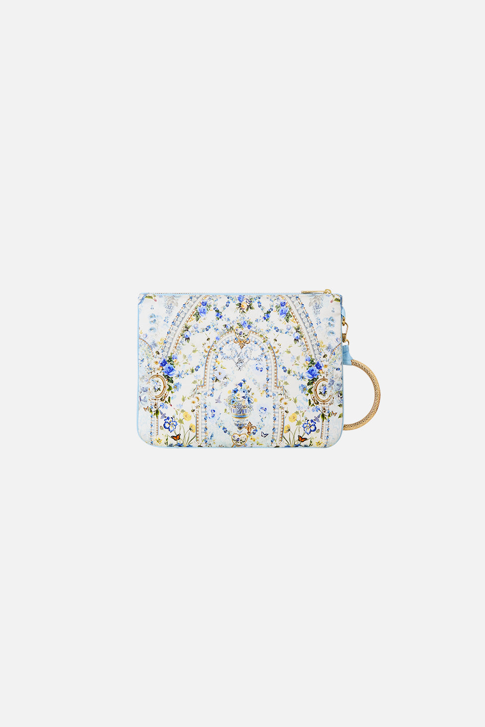 RING SCARF CLUTCH DANDELION SKIES