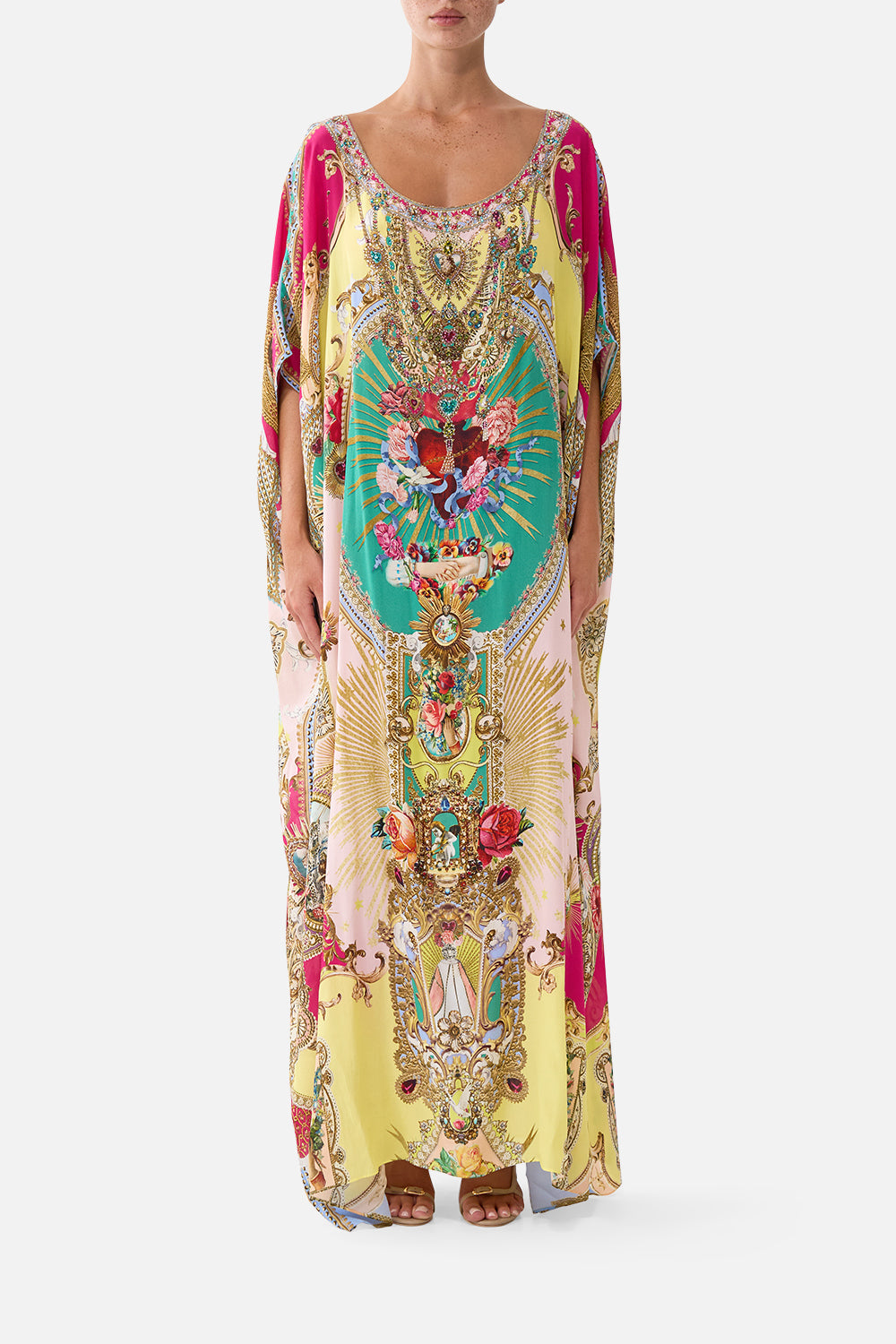 The CAMILLA ROUND NECK KAFTAN PAINTED PRAYERSPAINTED PRAYERS