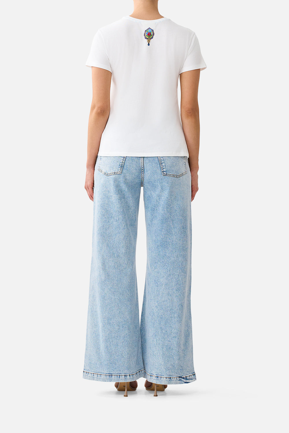 The CAMILLA SHORT SLEEVE EASY TEE VERSES IN VINTAGE