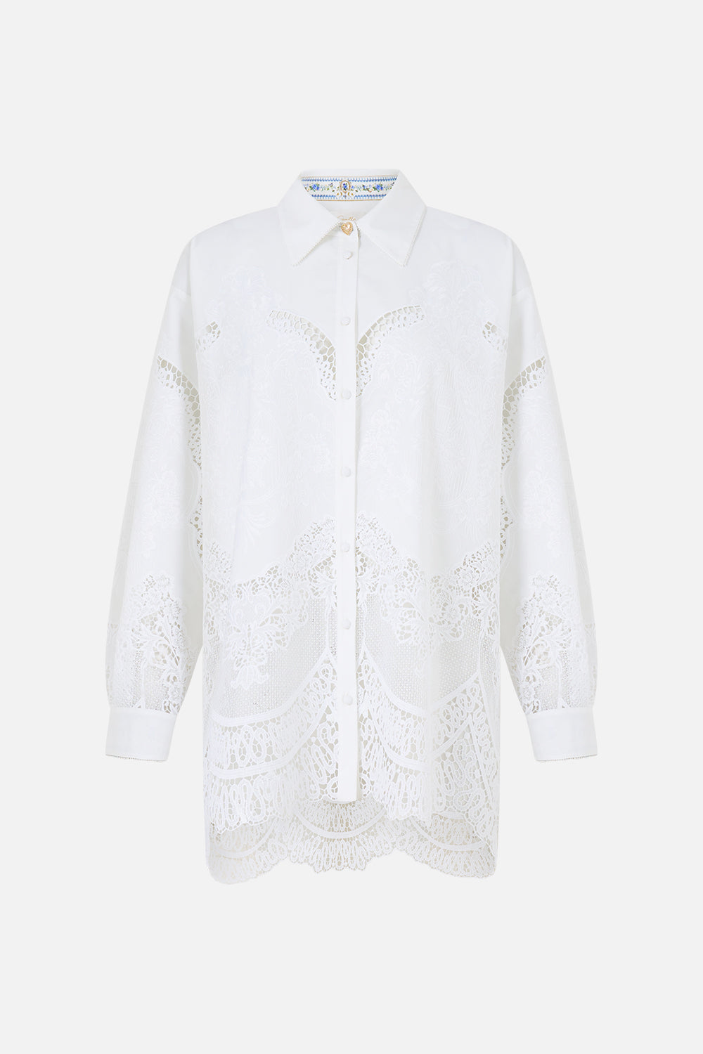 SIDE SPLIT SHIRT DANDELION SKIES