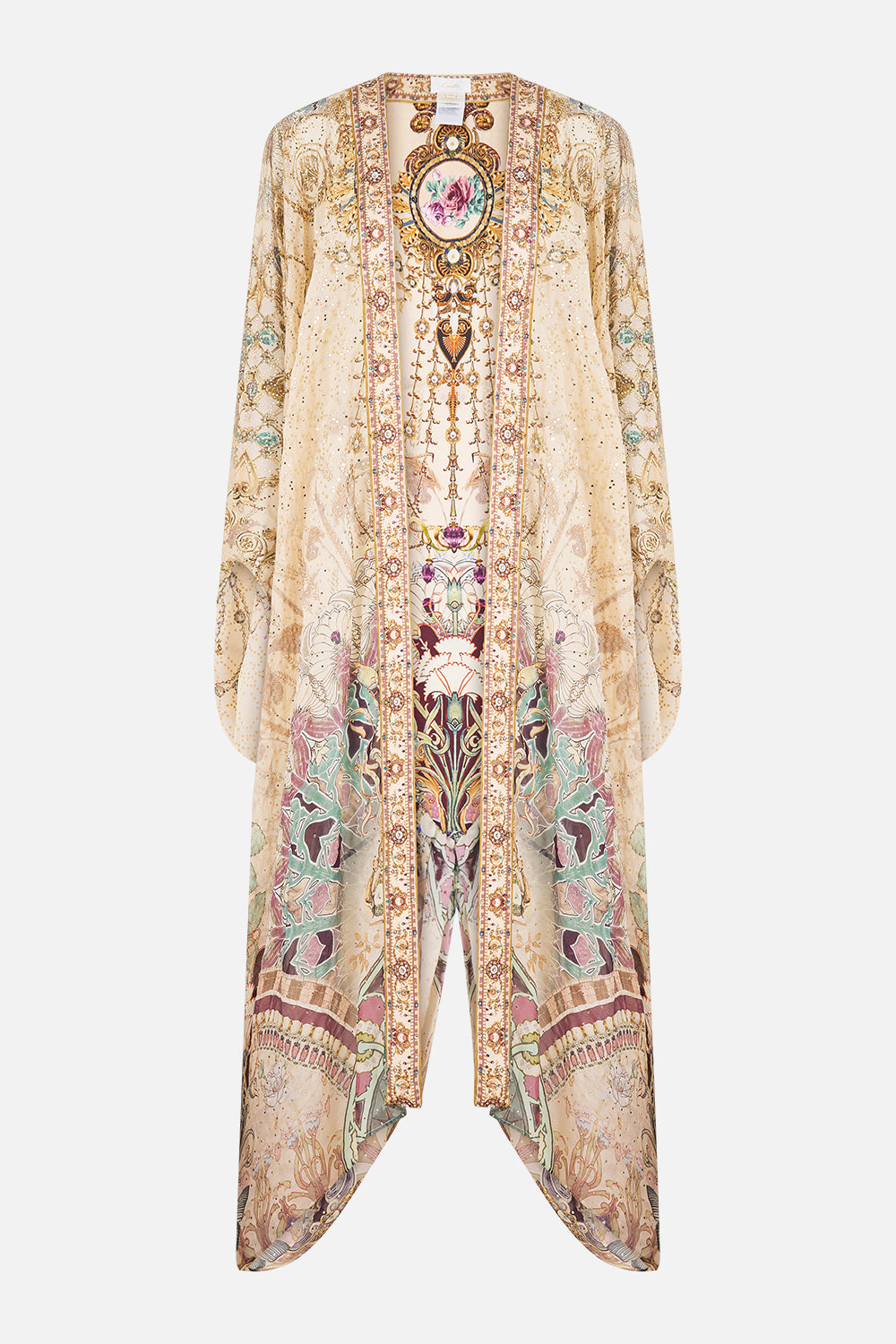 The CAMILLA Layer with Centre Back Panel in our A Meeting of Masterpieces print, front view.