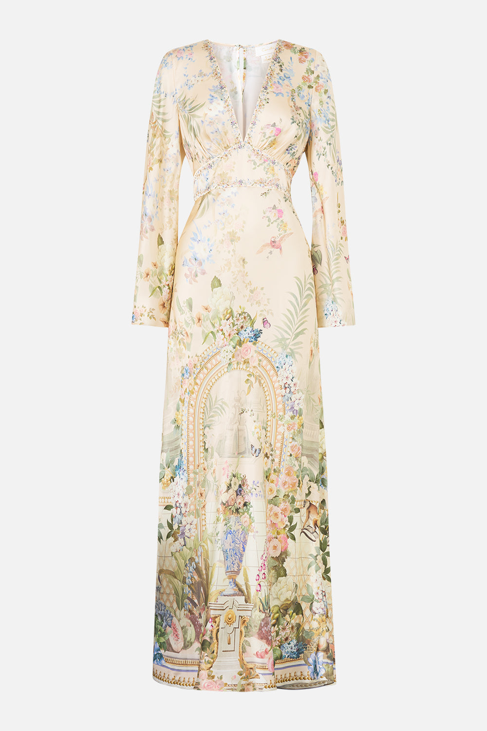 V NECK DRESS WITH FLARED SLEEVE MIDSUMMER MASTERPIECE