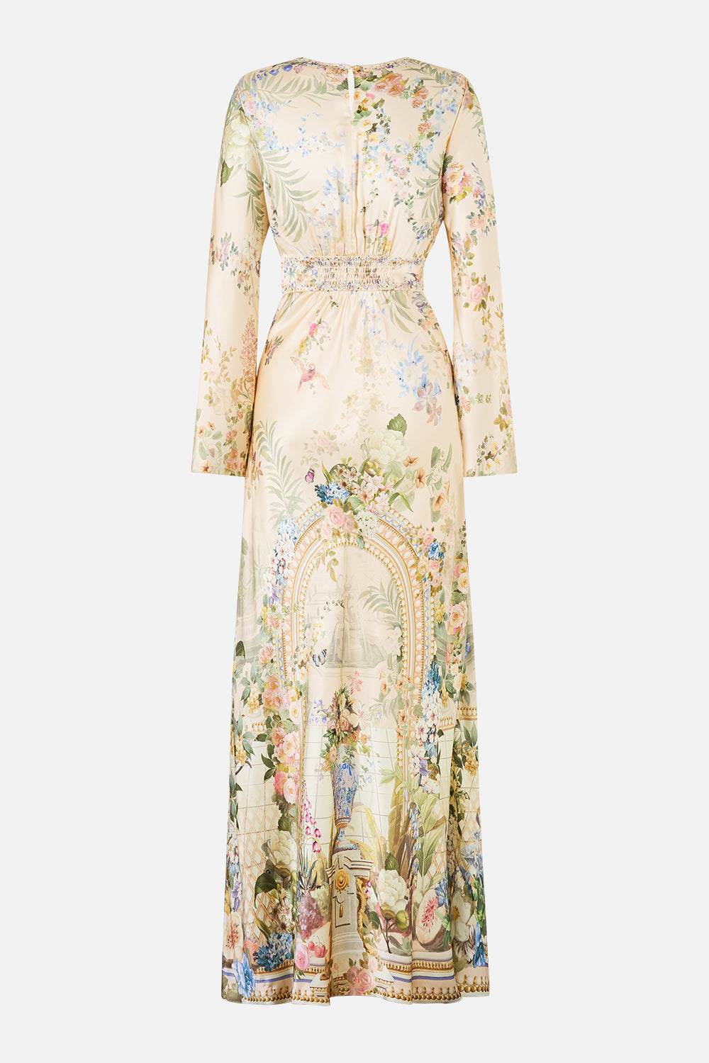 V NECK DRESS WITH FLARED SLEEVE MIDSUMMER MASTERPIECE