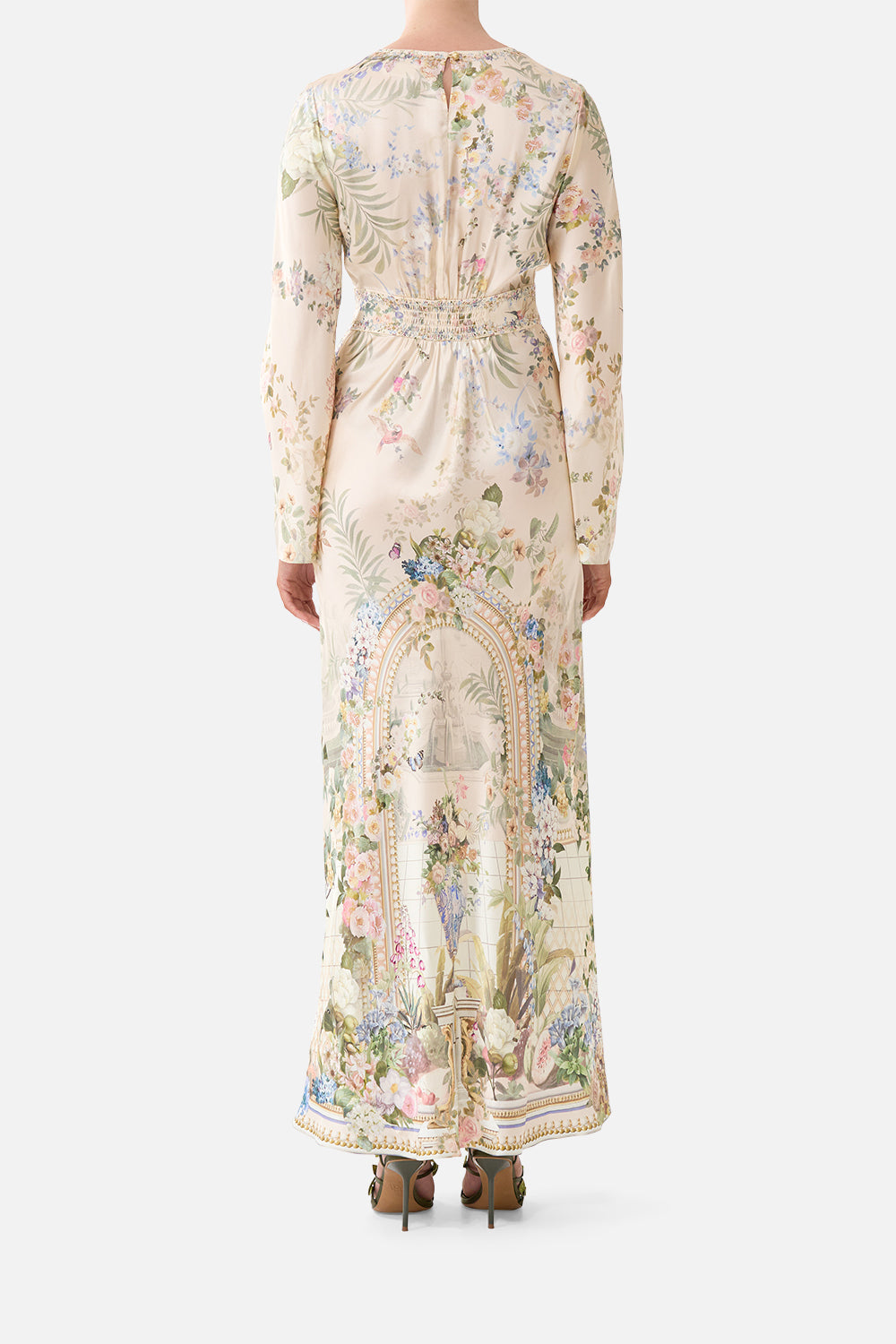 V NECK DRESS WITH FLARED SLEEVE MIDSUMMER MASTERPIECE