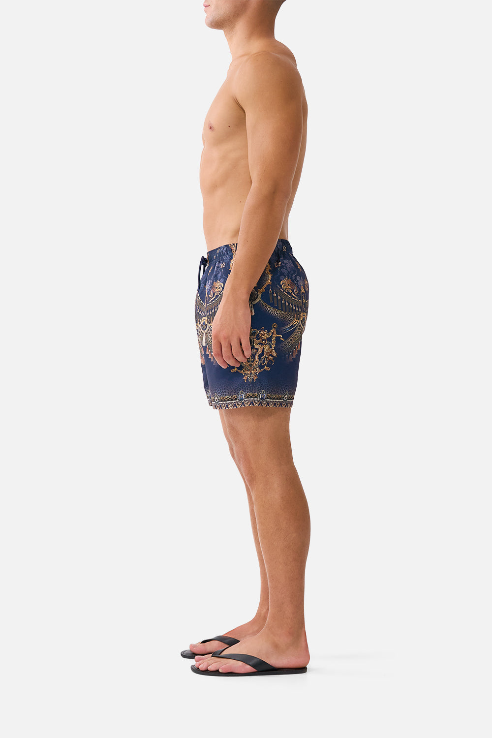 MID LENGTH BOARDSHORT WITH ELASTIC WAIST CLOAKED IN BAROQUE