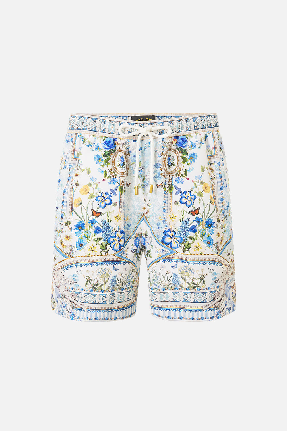 MID LENGTH BOARDSHORT WITH ELASTIC WAIST DANDELION SKIES