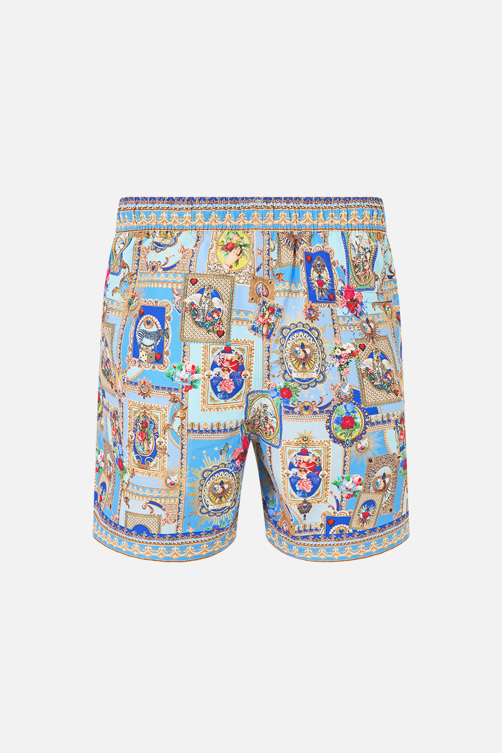 MID LENGTH BOARDSHORT WITH ELASTIC WAIST VERSES IN VINTAGE