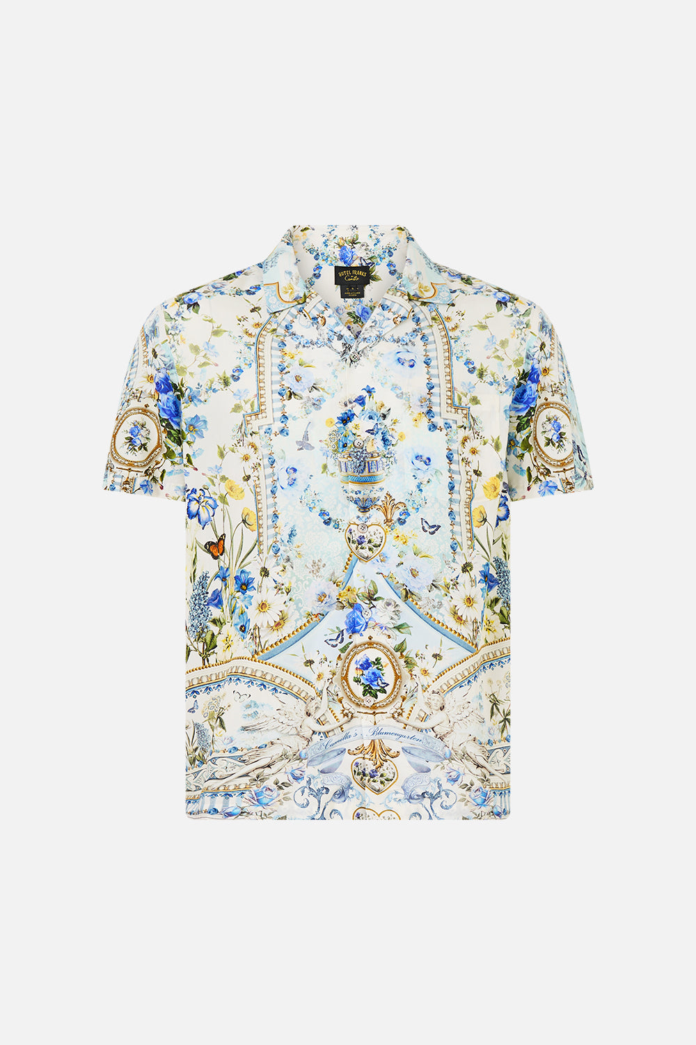SHORT SLEEVE CAMP COLLARED SHIRT DANDELION SKIES