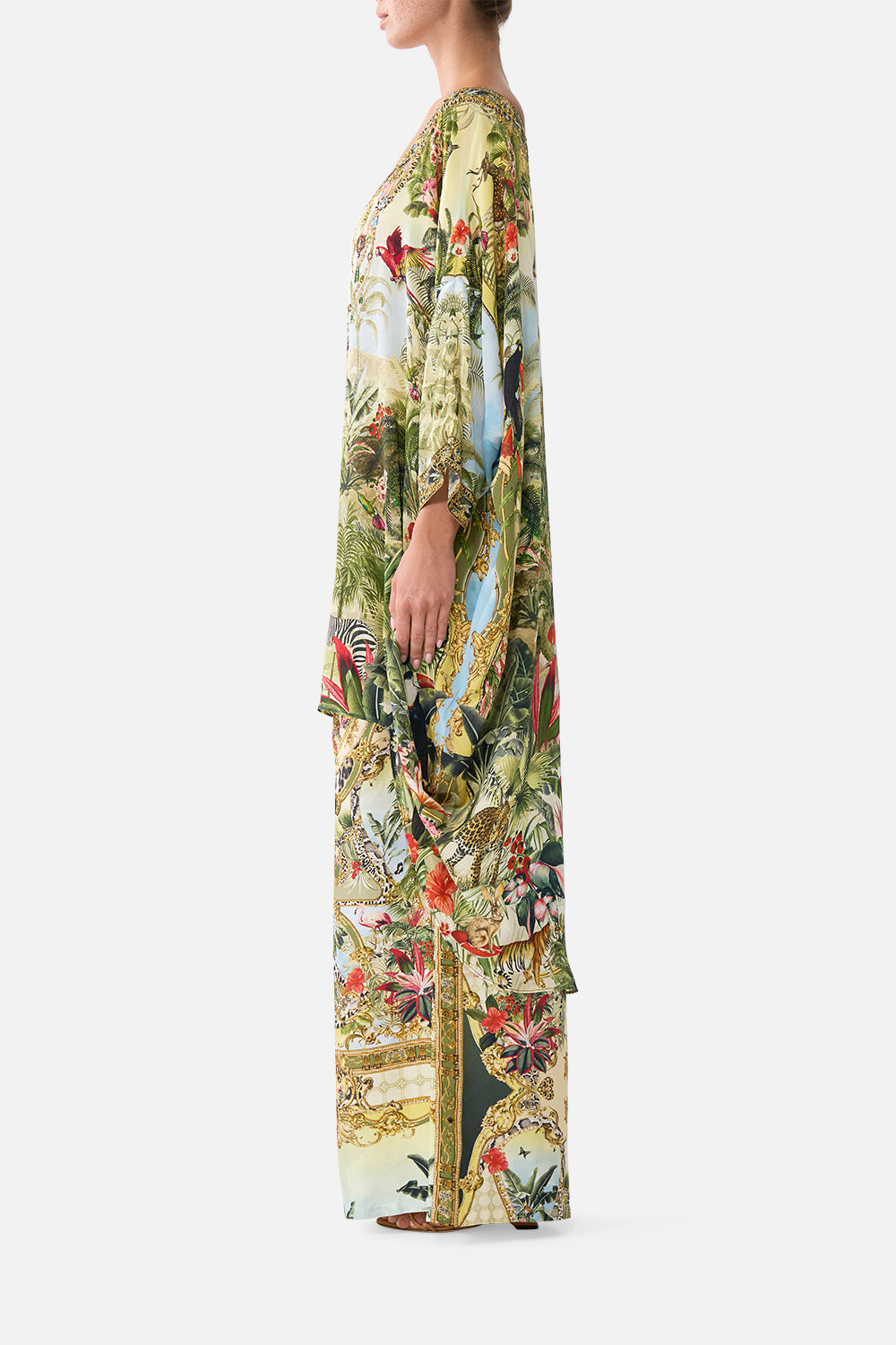 The CAMILLA Scoop Back Hem Dress Wanderlust Empire in our Wanderlust Empire print.
