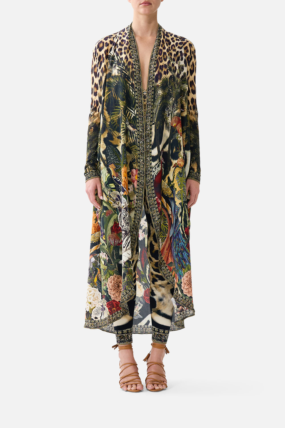 LONG CASUAL JACKET WITH POCKETS LEOTIGRA LAND