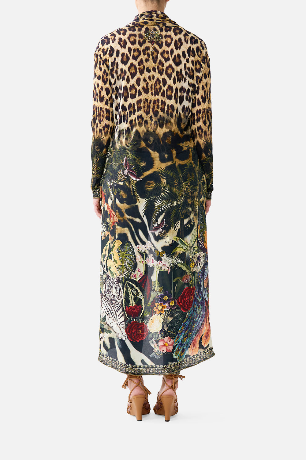 LONG CASUAL JACKET WITH POCKETS LEOTIGRA LAND