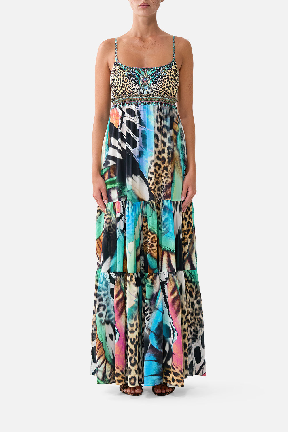 The CAMILLA LONG DRESS WITH JERSEY BODICE BUTTERFLY BOHEMIABUTTERFLY BOHEMIA