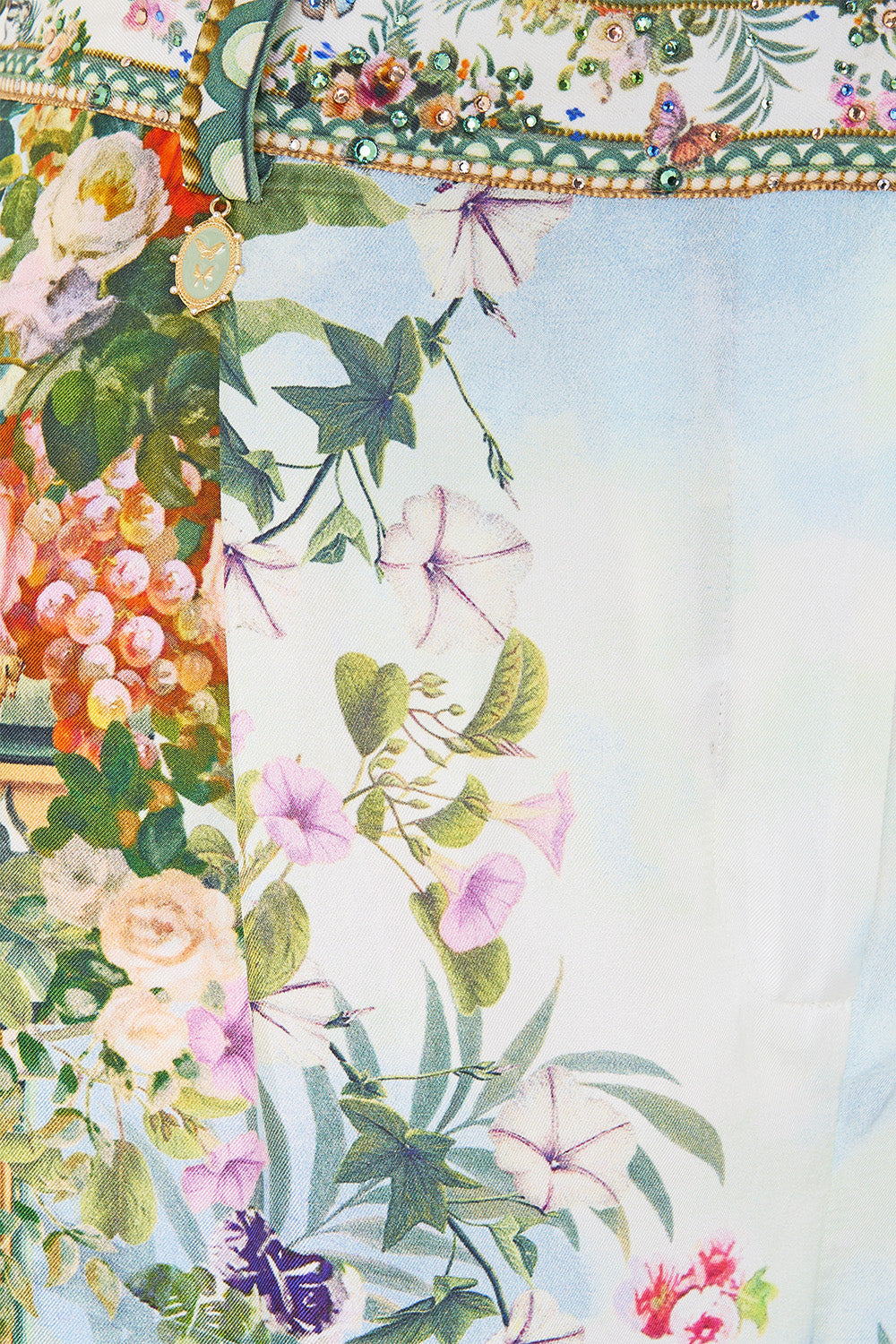The CAMILLA JERSEY TANK TOP DANDELION SKIES in our DANDELION SKIES print.