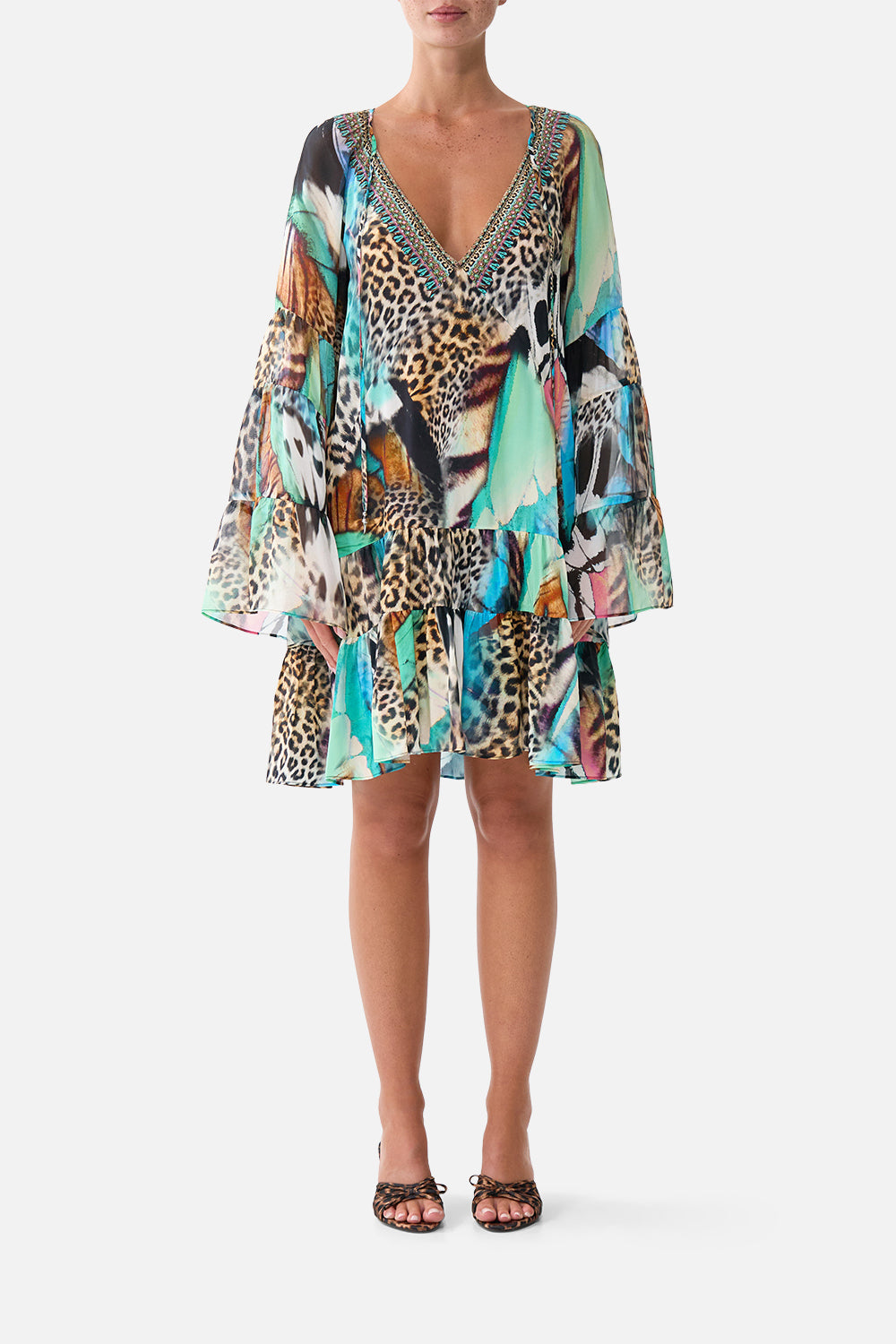 The CAMILLA A-LINE GATHERED PANEL DRESS BUTTERFLY BOHEMIABUTTERFLY BOHEMIA
