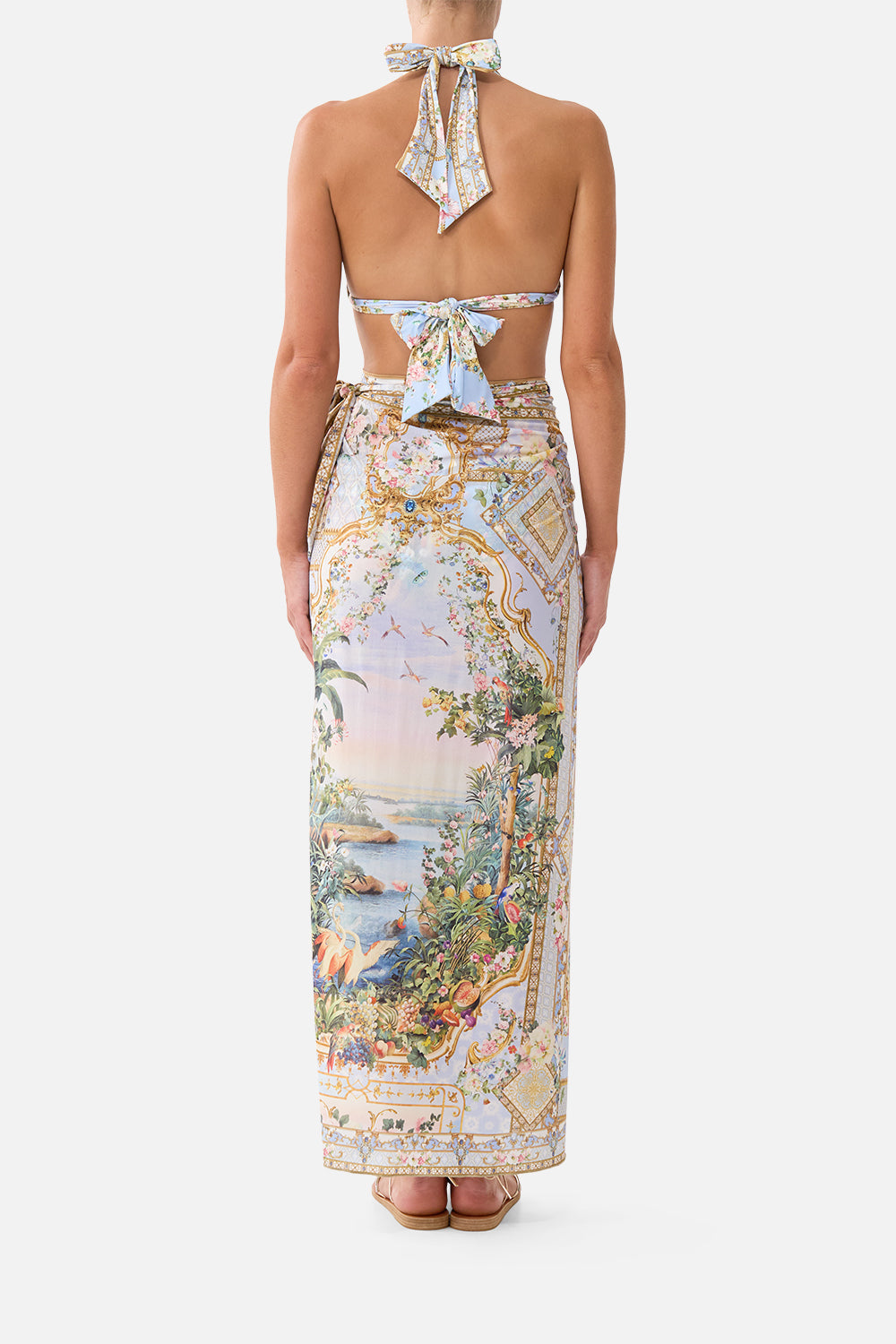 DRAPED WRAP MAXI SARONG W TIE WAIST SISI SOCIETY