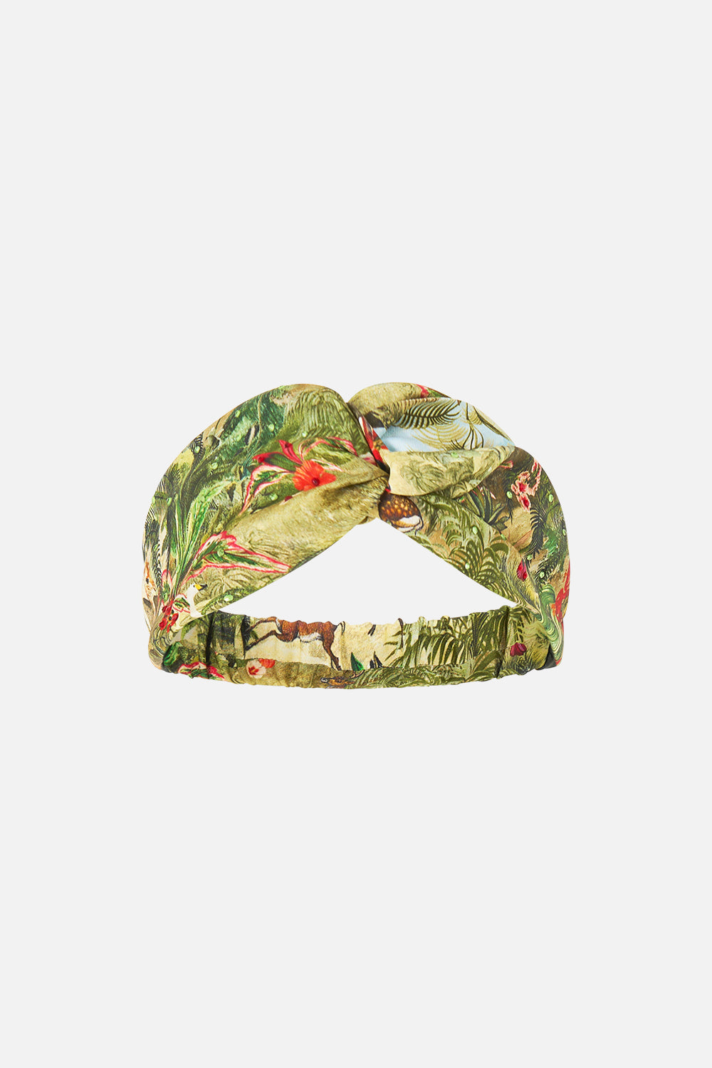 The CAMILLA Woven Twist Headband Wanderlust Empire in our Wanderlust Empire print.