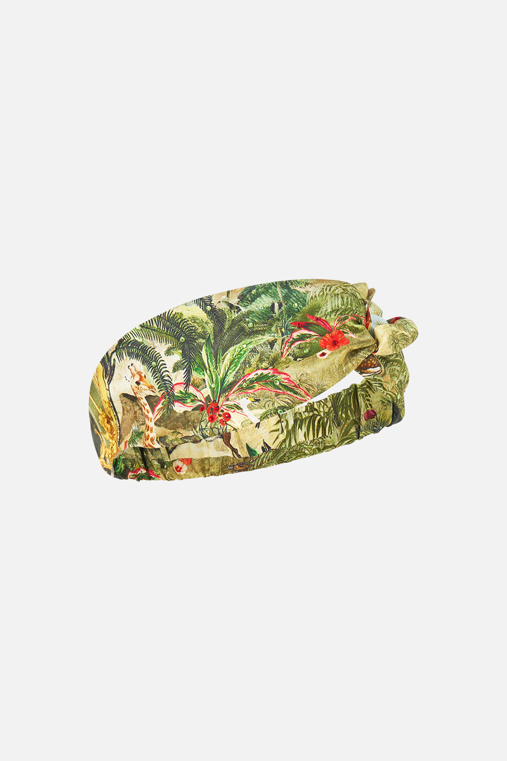 The CAMILLA Woven Twist Headband Wanderlust Empire in our Wanderlust Empire print.