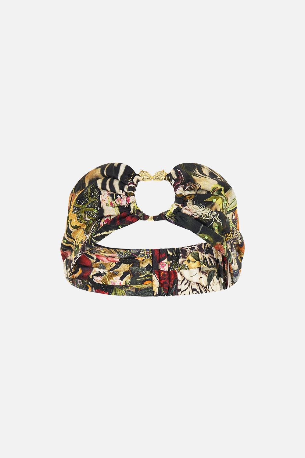 The CAMILLA Ring Headband Leotigra Land in our Leotigra Land print.
