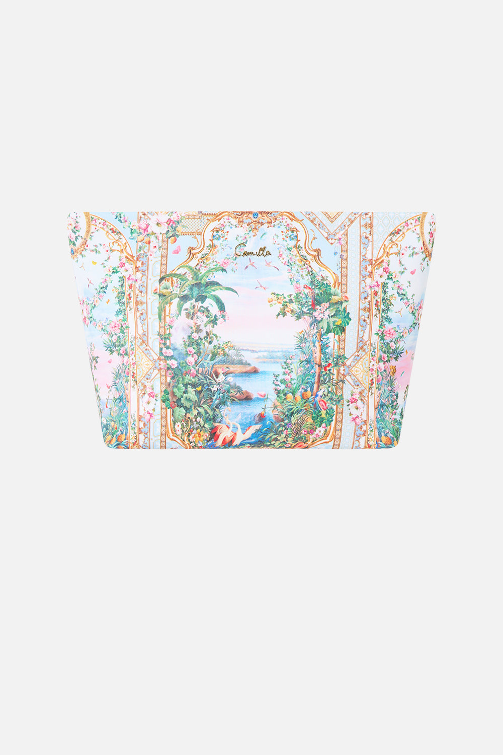 The CAMILLA Large Makeup Clutch Sisi Society in our Sisi Society print.