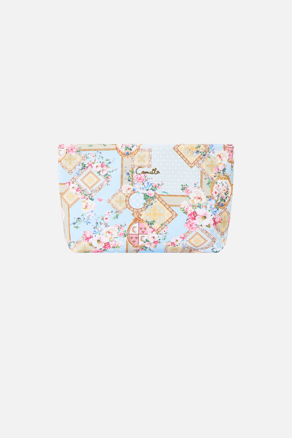 The CAMILLA Small Makeup Clutch Sisi Society in our Sisi Society print.
