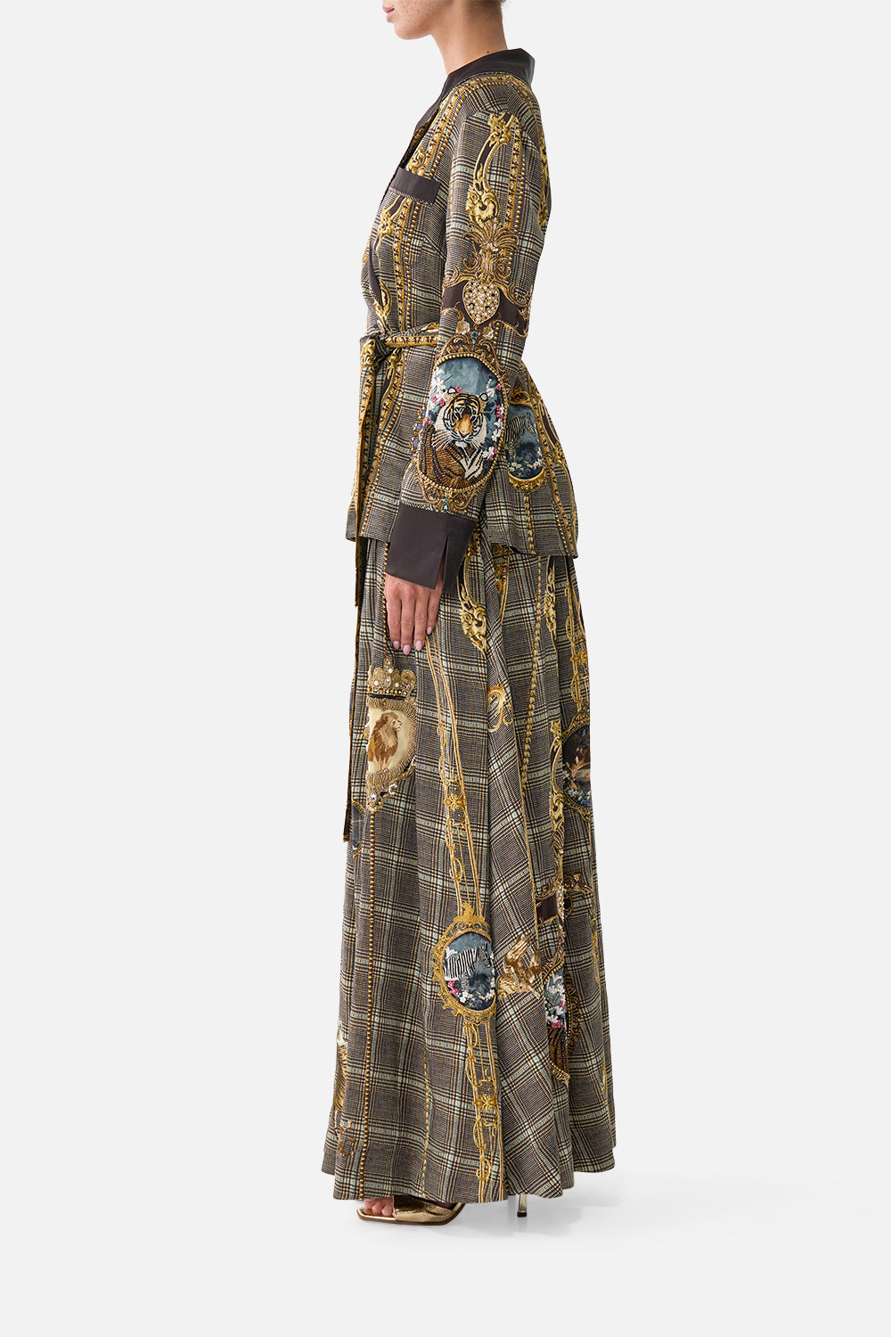 The CAMILLA CORSET WAIST MAXI SKIRT ANIMALS IN THE PALACE