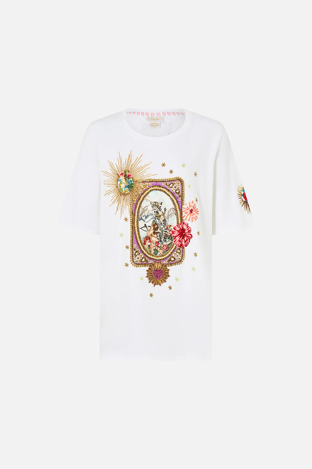 The CAMILLA OVERSIZED BAND TEE PAINTED PRAYERS