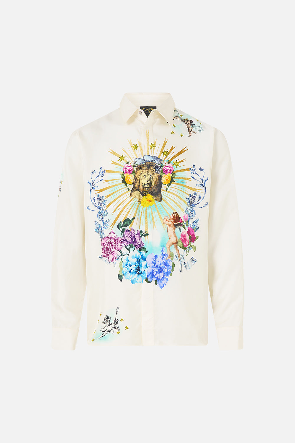 The CAMILLA Long Sleeve Hidden Placket Shirt Chinoiserie Child in our Chinoiserie Child print.