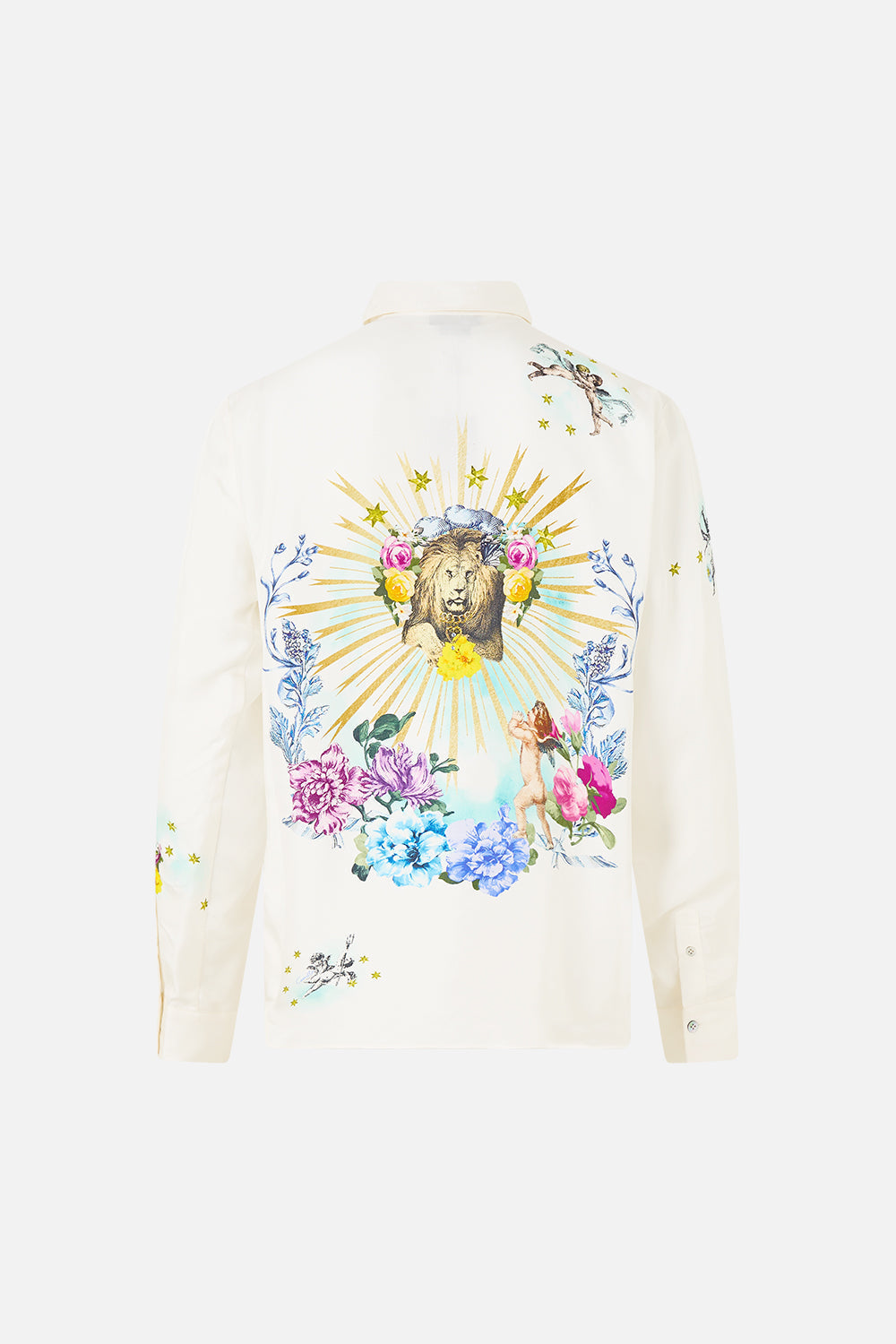 The CAMILLA Long Sleeve Hidden Placket Shirt Chinoiserie Child in our Chinoiserie Child print.