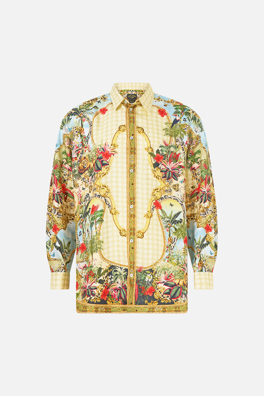 The CAMILLA Long Sleeve Oversized Shirt Wanderlust Empire in our Wanderlust Empire print.