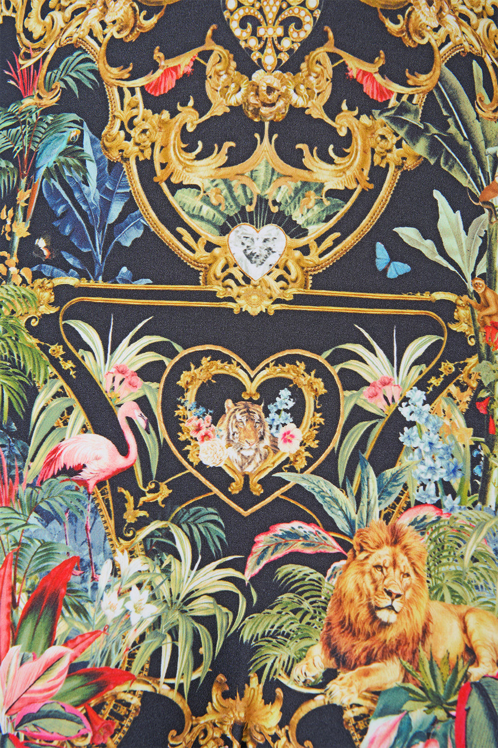 The CAMILLA High Tri One Piece W/ Front Trim Palace Zoology in our Palace Zoology print.