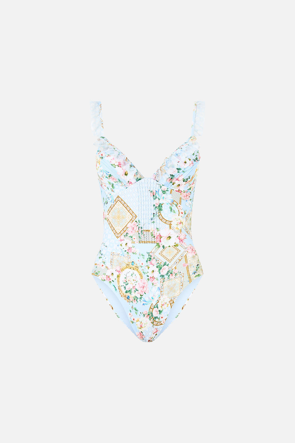 FRILL TRI ONE PIECE W PIN TUCKS SISI SOCIETY