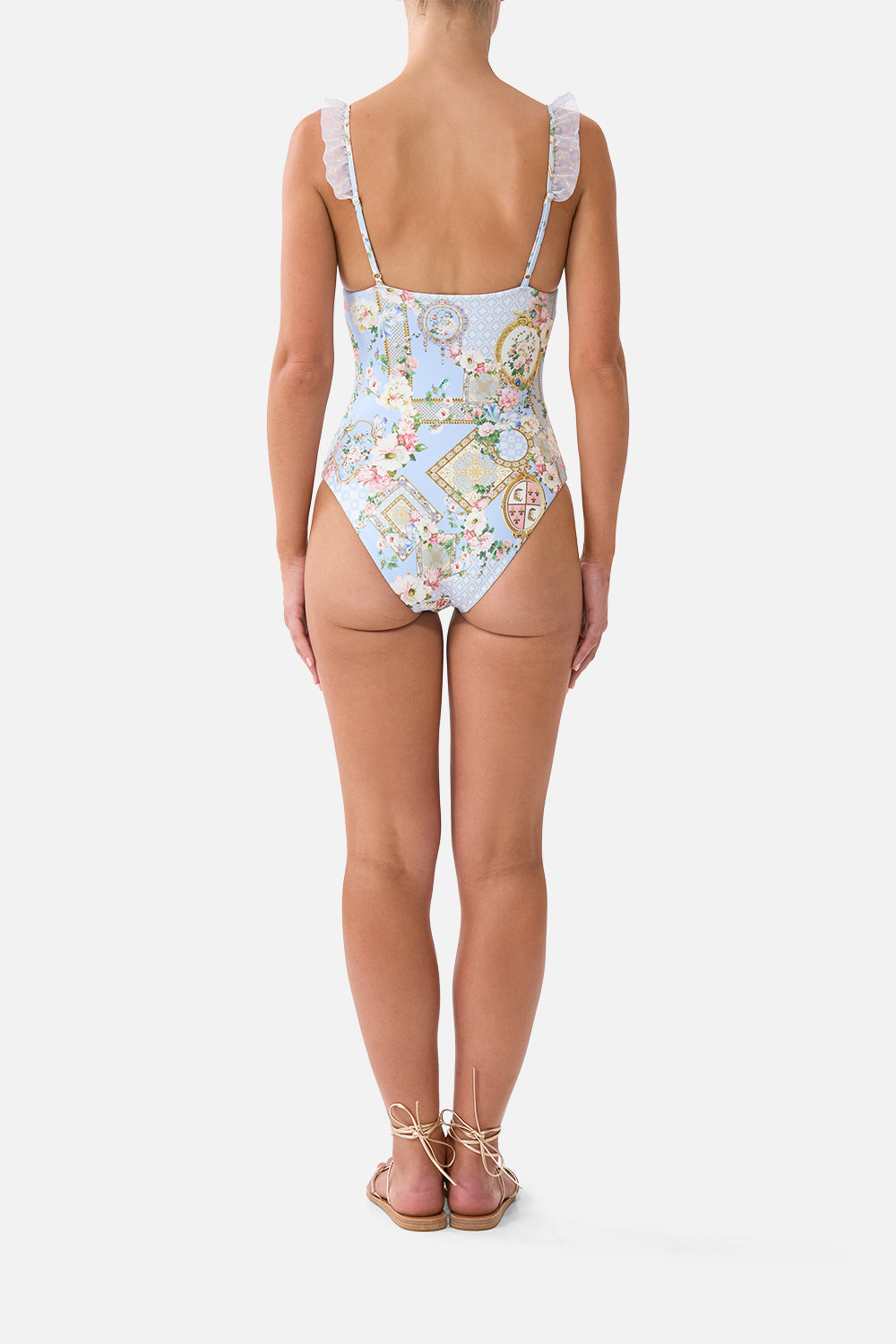The CAMILLA FRILL TRI ONE PIECE WITH PIN TUCKS SISI SOCIETY