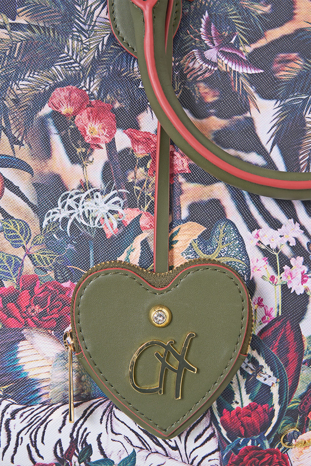 The CAMILLA East West Tote With Leather Trims Leotigra Land in our Leotigra Land print.