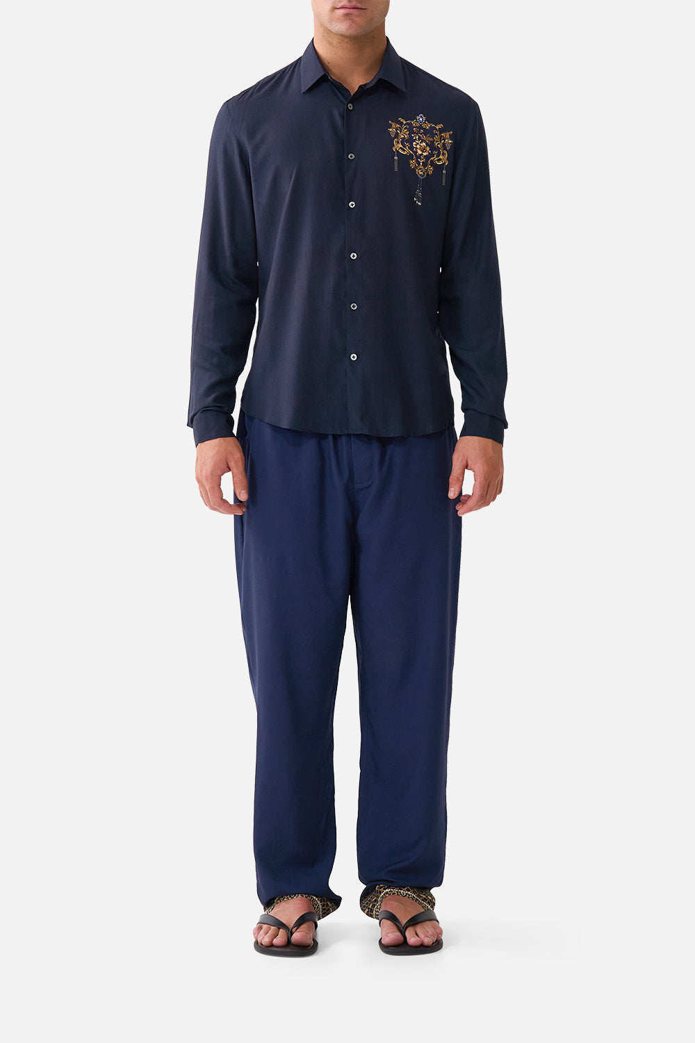 TAPERED ELASTICATED LOUNGE PANT CLOAKED IN BAROQUE