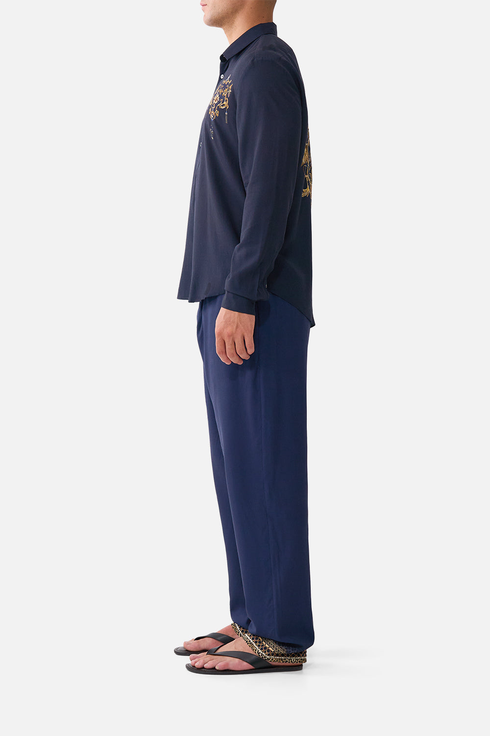 TAPERED ELASTICATED LOUNGE PANT CLOAKED IN BAROQUE